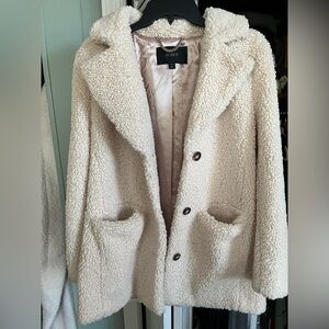 J. Crew Women's Soft Cream Teddy Jacket, FW 21, size S